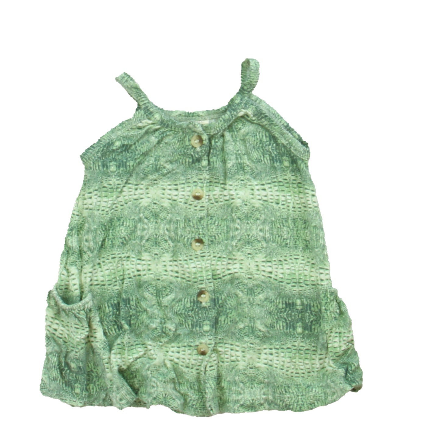 Kate Quinn Girls Green | White Dress Size: 0-3 Months Green | White