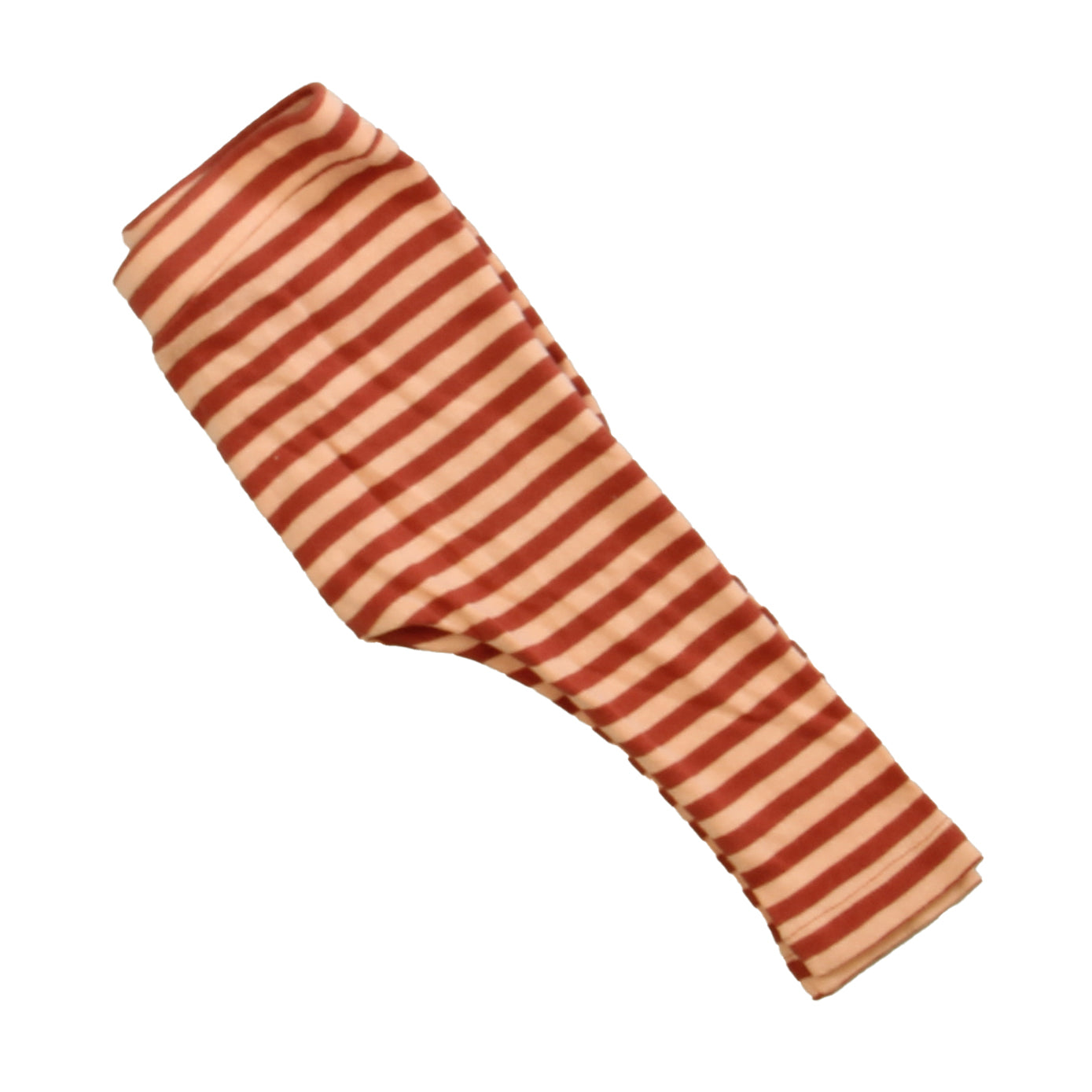 Kate Quinn Unisex Rust Stripe Leggings Size: 12-18 Months Rust Stripe