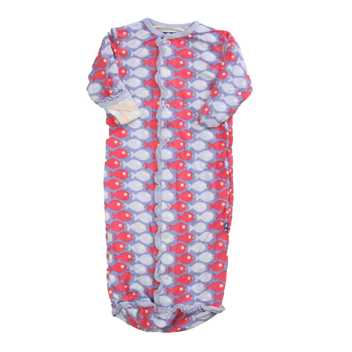 Kickee Pants Girls Purple | Pink Fish Sleepsack Size: 3-6 Months Purple | Pink Fish