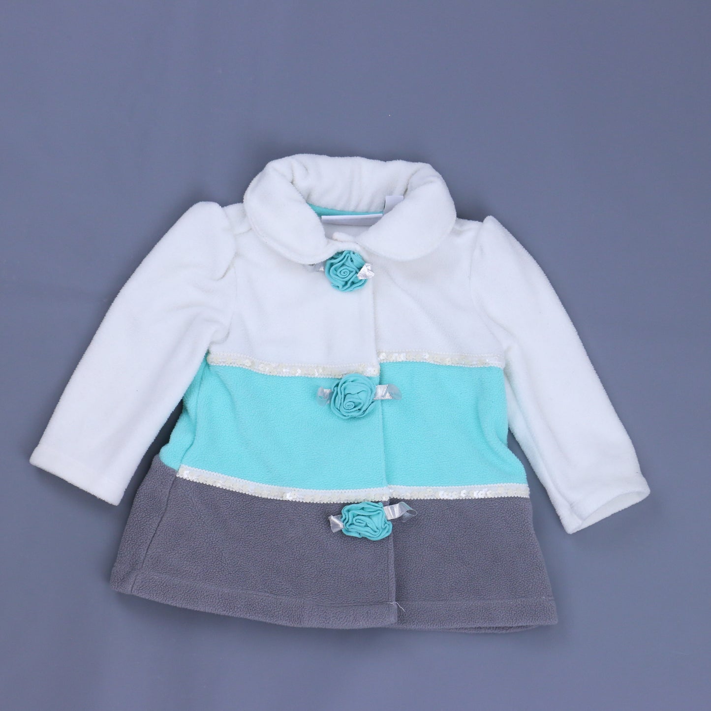 Kids Headquarters Girls White | Green Jacket Size: 6-9 Months White | Green