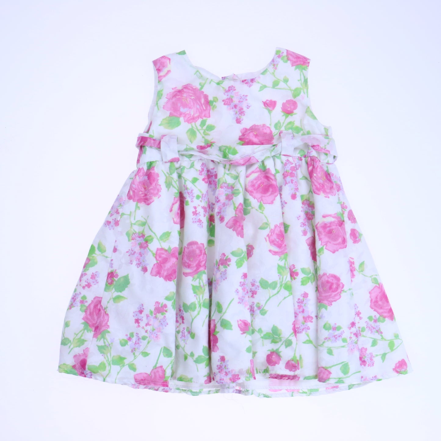 La Princess Girls White Floral Dress Size: 18 Months White Floral