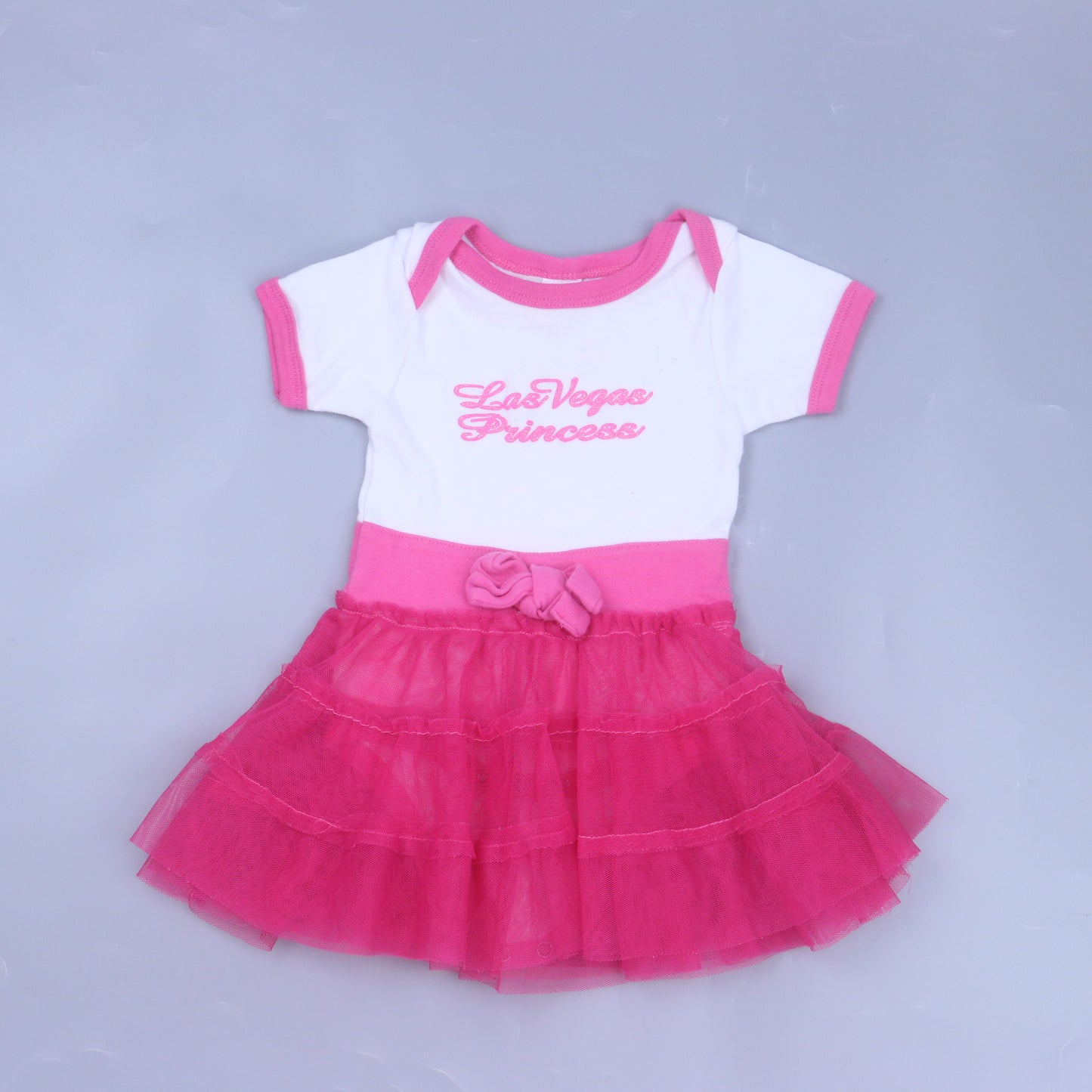 Las Vegas Baby Girls White | Pink Dress Size: 9-12 Months White | Pink