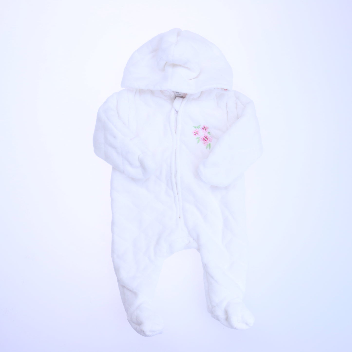 Laura Ashley Girls White Bunting Size: 0-3 Months White