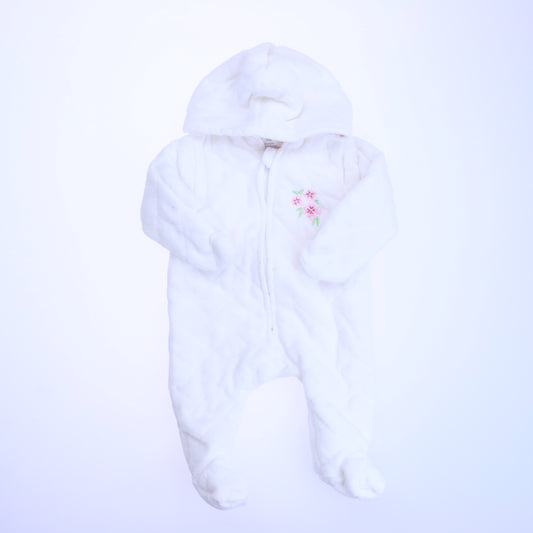 Laura Ashley Girls White Bunting Size: 0-3 Months White