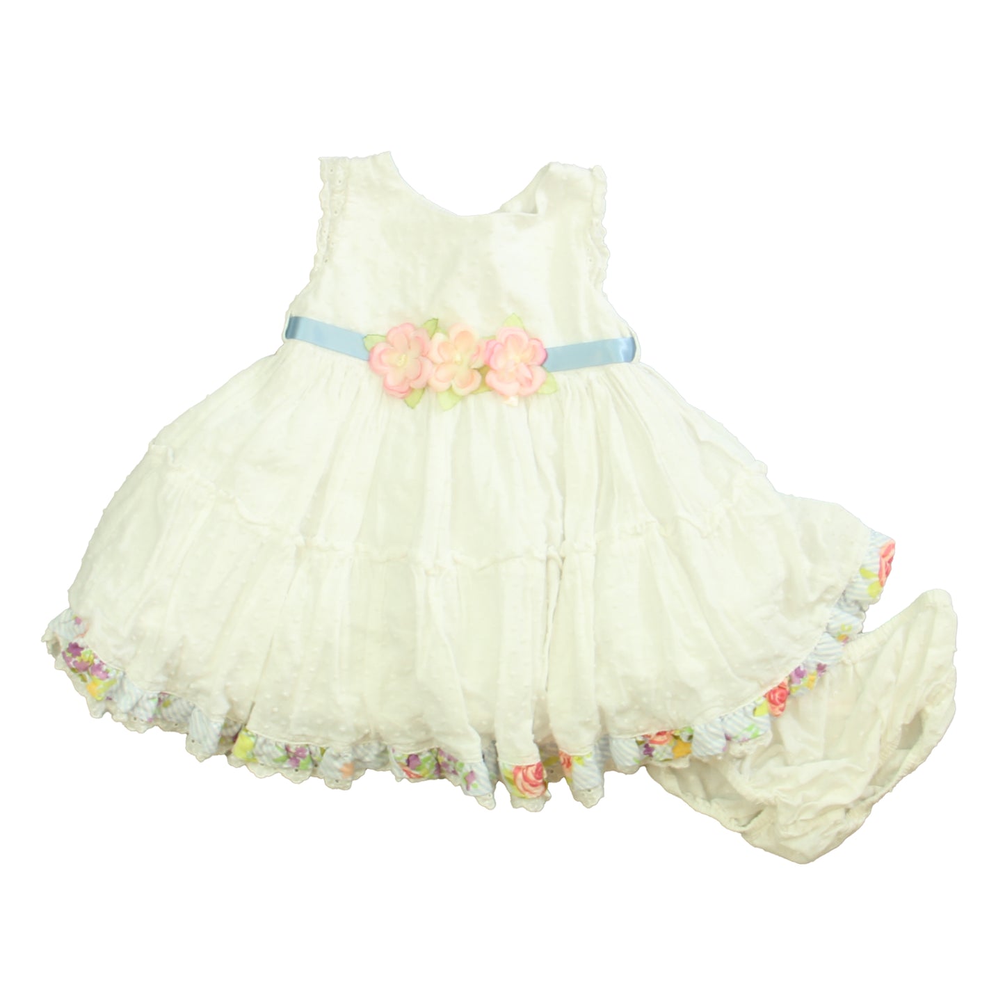Laura Ashley Girls White Dress Size: 12 Months White