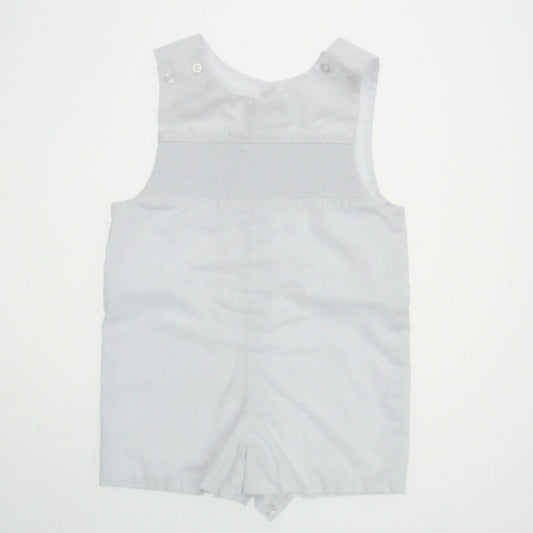 Le' Za Me Girls White Overall Shorts Size: 12 Months White