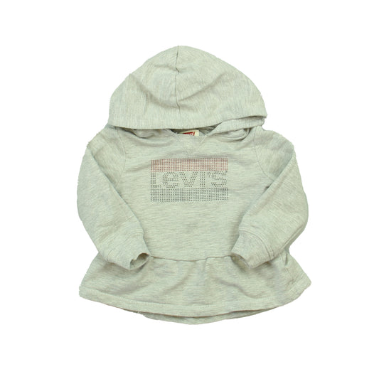 Levi's Girls Gray Hoodie Size: 12 Months