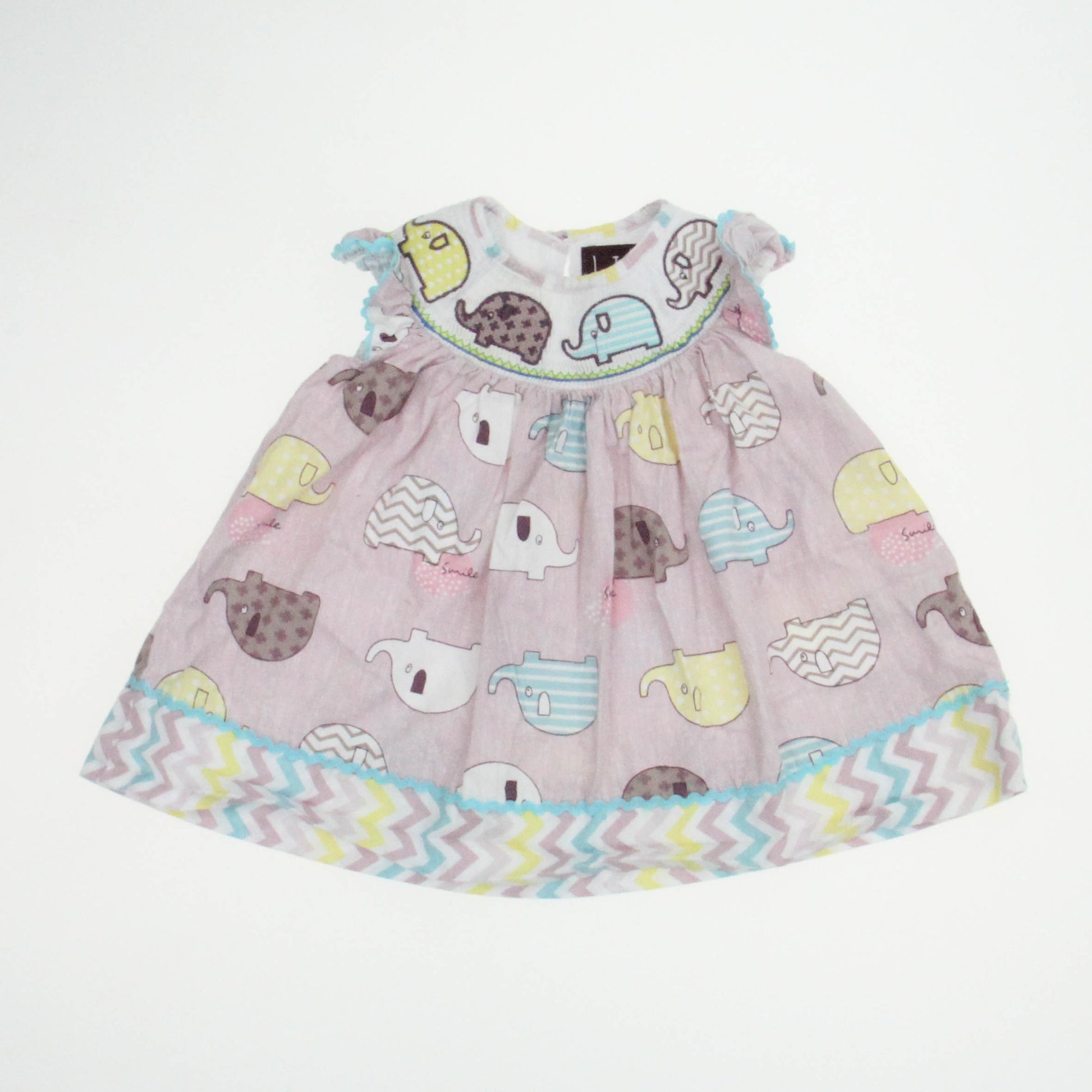 Lil Cactus Girls Pink | White Dress Size: 3-6 Months Pink | White