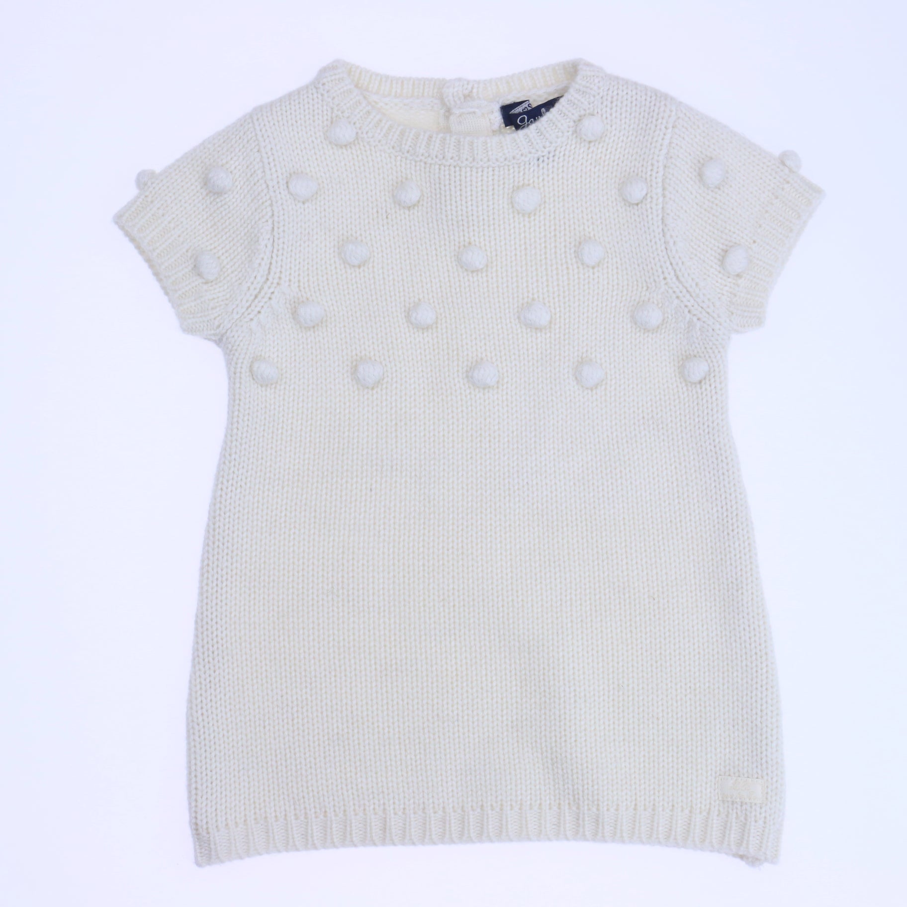 Lili Gaufrette Girls Ivory Sweater Dress Size: 6 Months Ivory