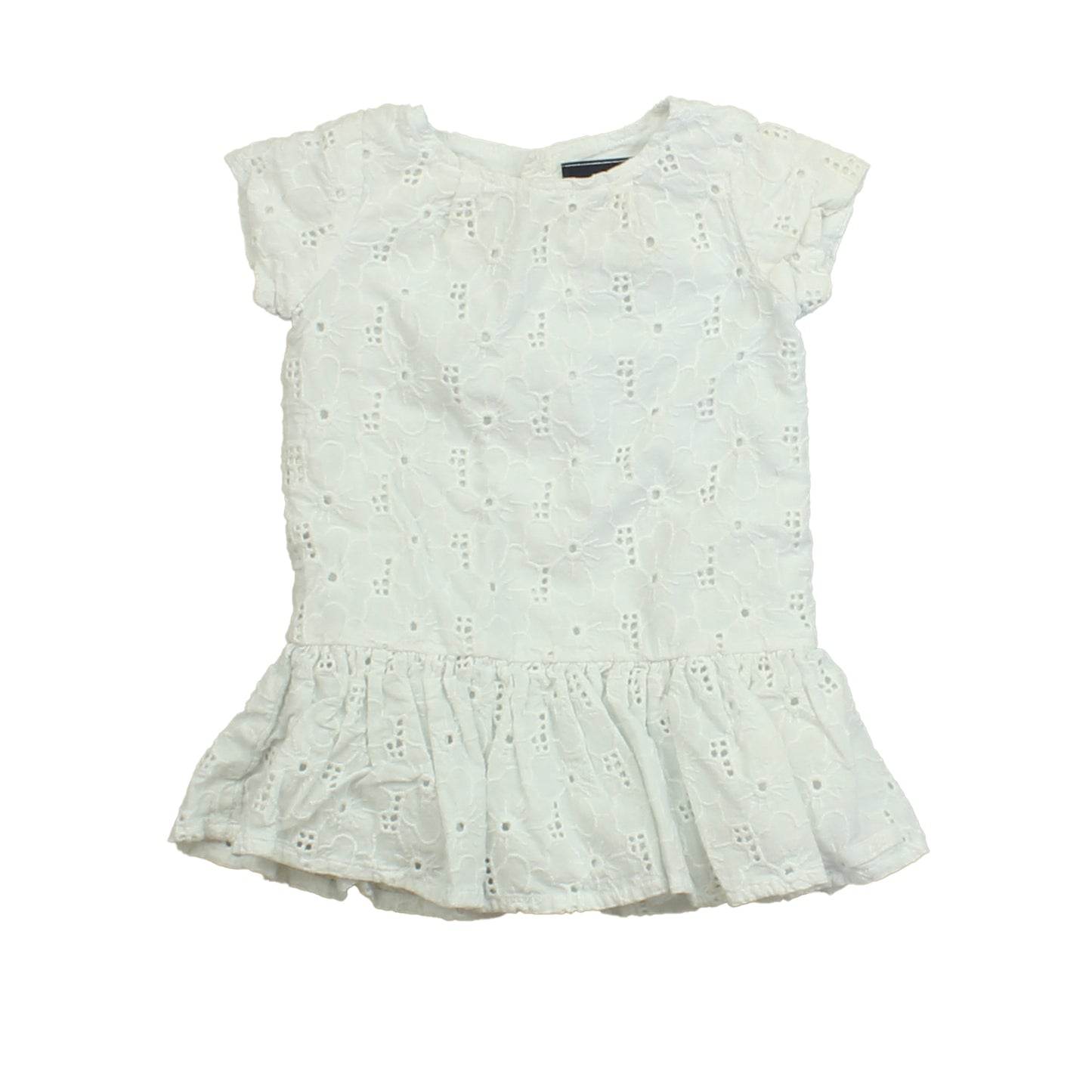Lili Gaufrette Girls White Dress Size: 6 Months White