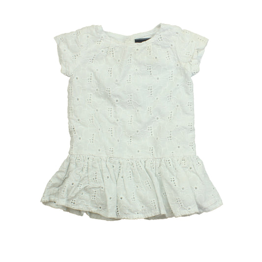 Lili Gaufrette Girls White Dress Size: 6 Months White