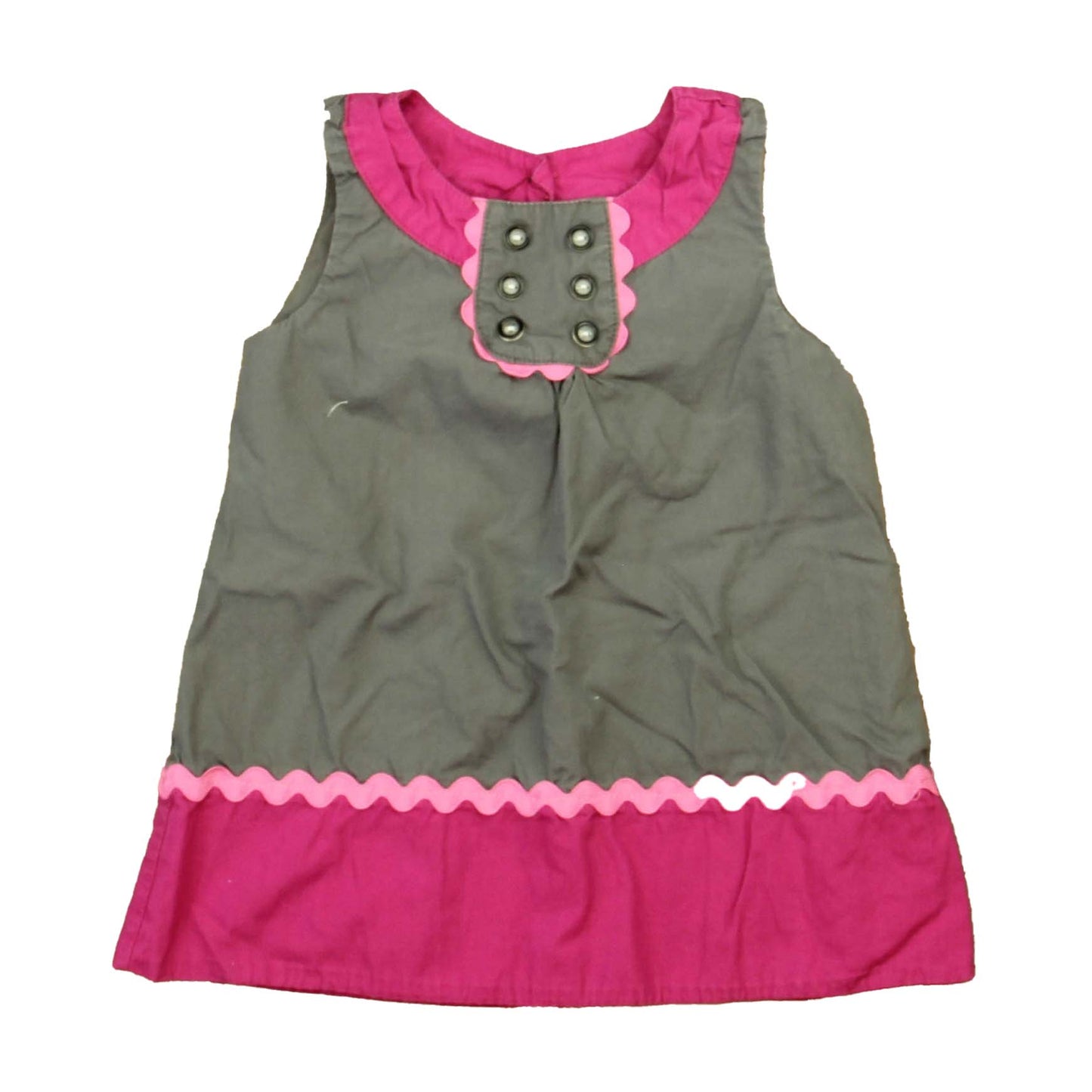 Lilly Wicket Girls Pink | Grey Dress Size: 18M Pink | Grey