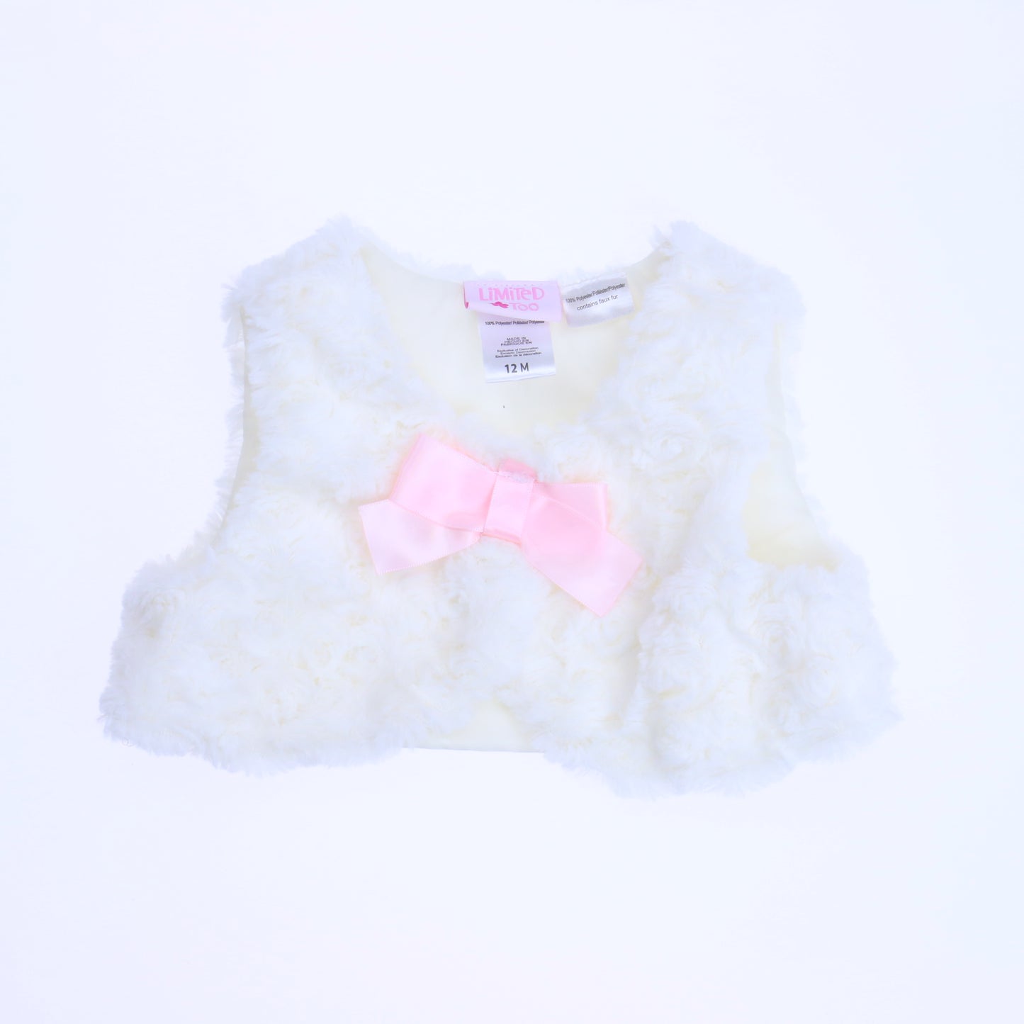 Limited Too Girls White Vest Size: 12 Months White