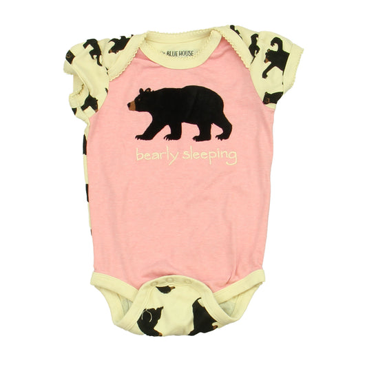 Little Blue House Girls Ivory | Pink | Black Onesie Size: 12-18 Months Ivory | Pink | Black