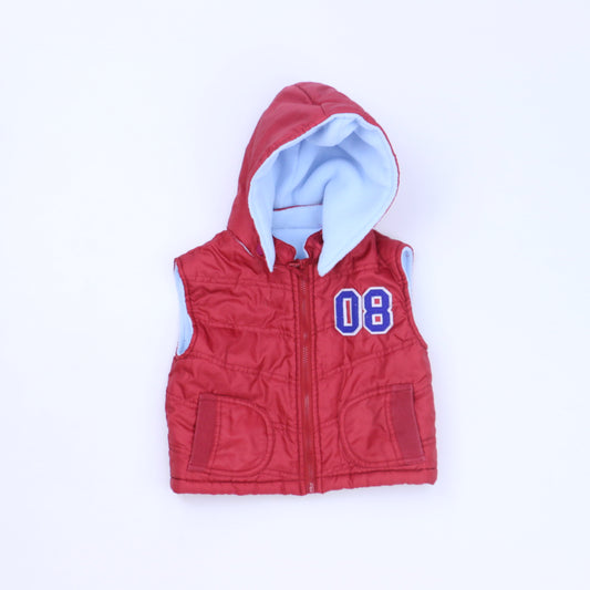 Little By Little Boys Red Vest Size: 3-6 Months Red