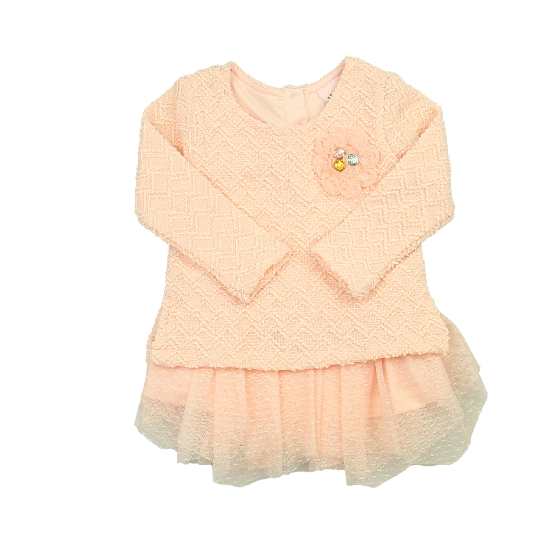 Little Lass Girls Pink Long Sleeve Shirt Size: 12 Months Pink