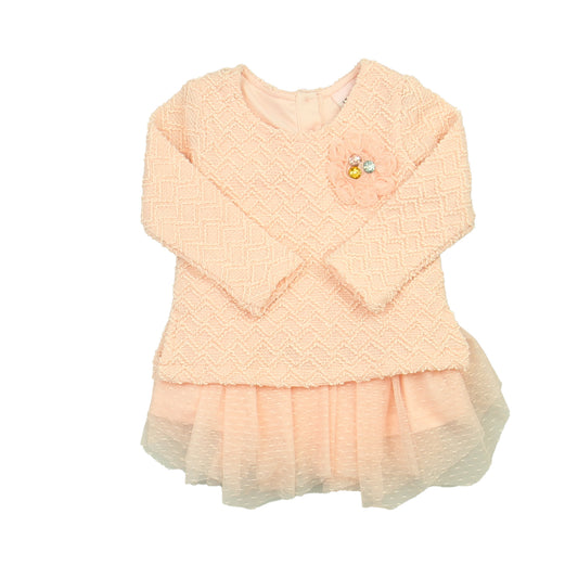 Little Lass Girls Pink Long Sleeve Shirt Size: 12 Months Pink