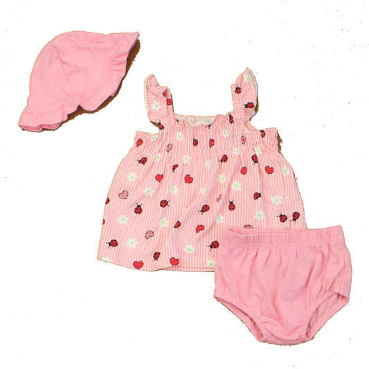 Little Lindsey Girls Pink | Lady Bug Apparel Sets Size: 0-6 Months Pink | Lady Bug