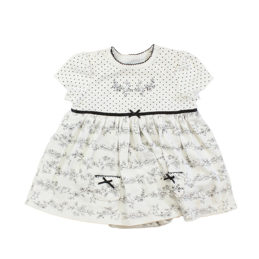 Little Me Girls White | Black Dress Size: 12 Months White | Black