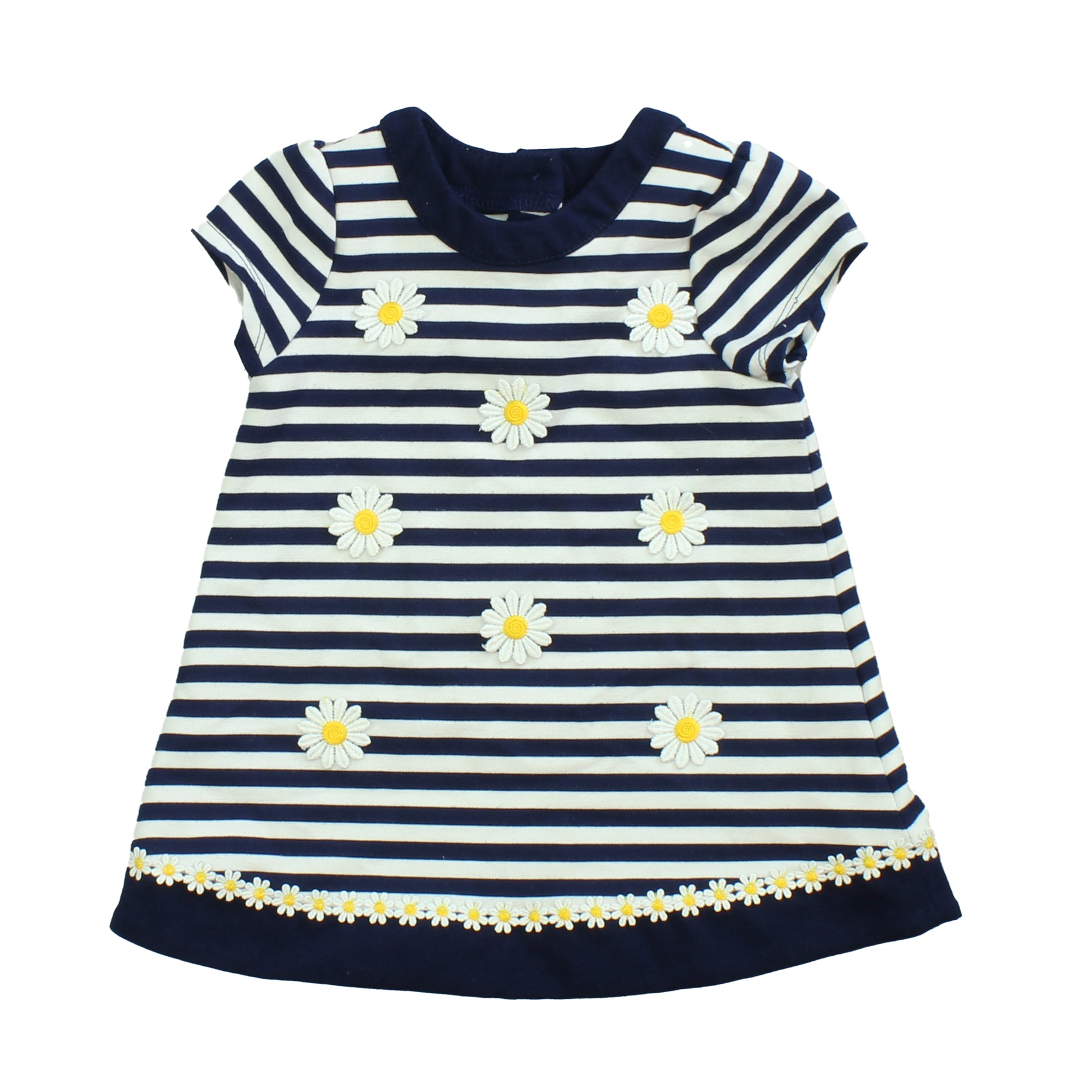 Little Me Girls Navy | White Dress Size: 18 Months Navy | White