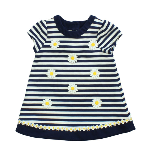 Little Me Girls Navy | White Dress Size: 18 Months Navy | White