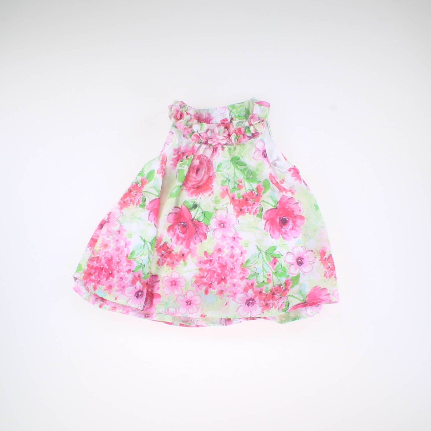 Little Me Girls Pink | Green | Floral Dress Size: 24 Months Pink | Green | Floral