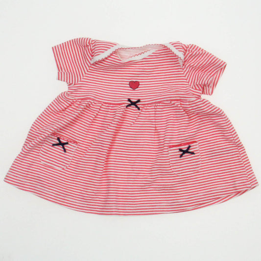 Little Me Girls Red | Stripes Dress Size: 3 Months Red | Stripes