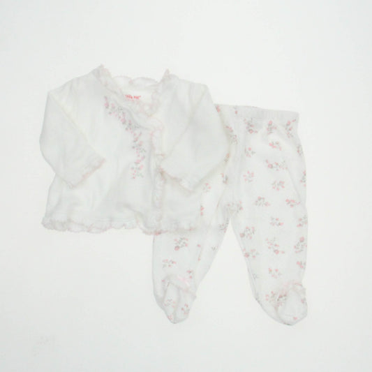 Little Me Girls White | Floral Apparel Sets Size: 3 Months White | Floral