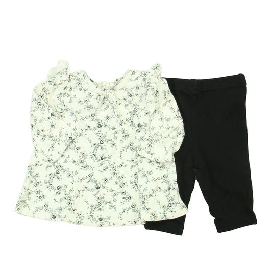 Little Me Girls White | Gray | Black Apparel Sets Size: 3 Months White | Gray | Black