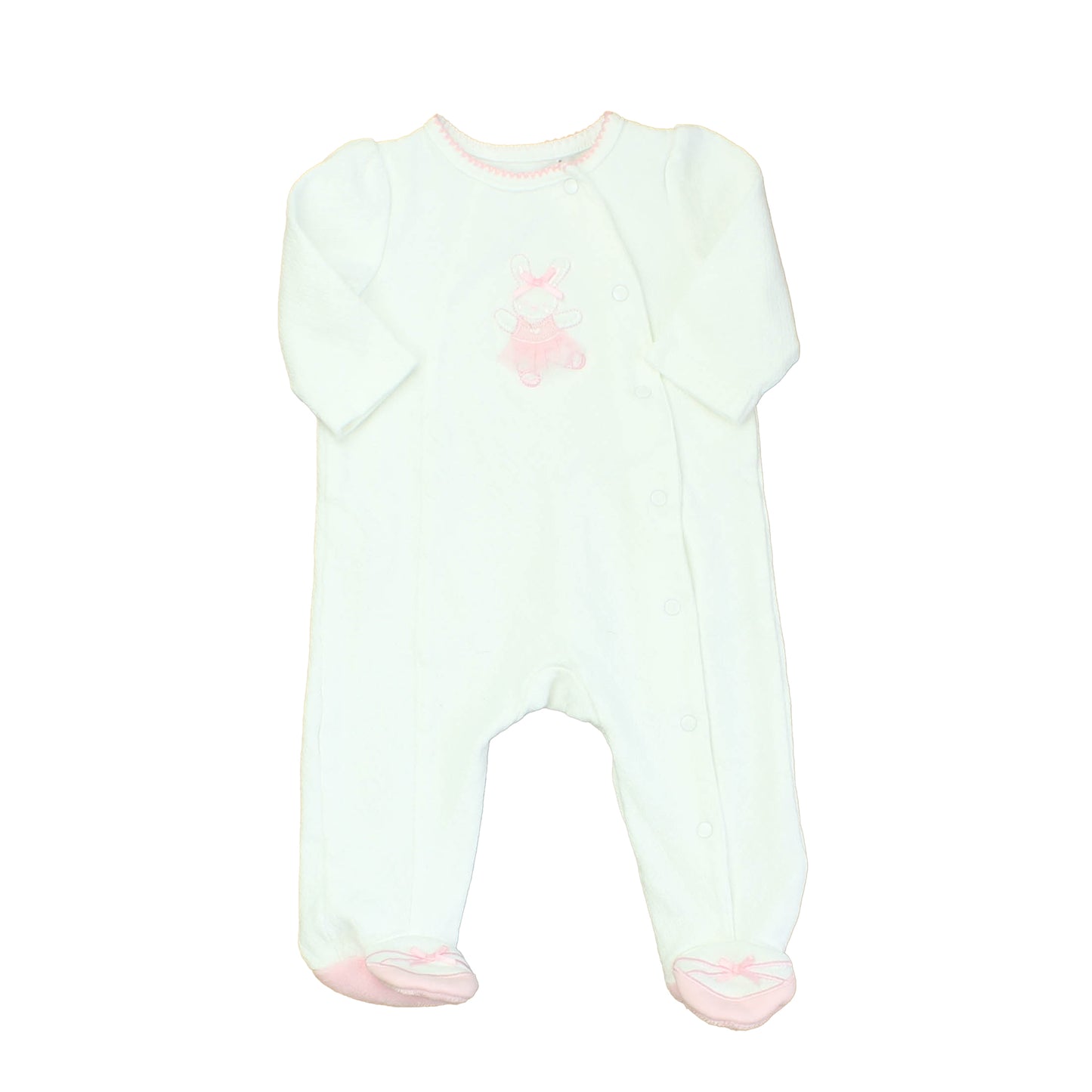 Little Me Girls White | Pink Long Sleeve Outfit Size: 6 Months White | Pink