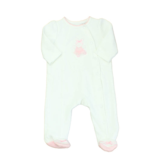 Little Me Girls White | Pink Long Sleeve Outfit Size: 6 Months White | Pink