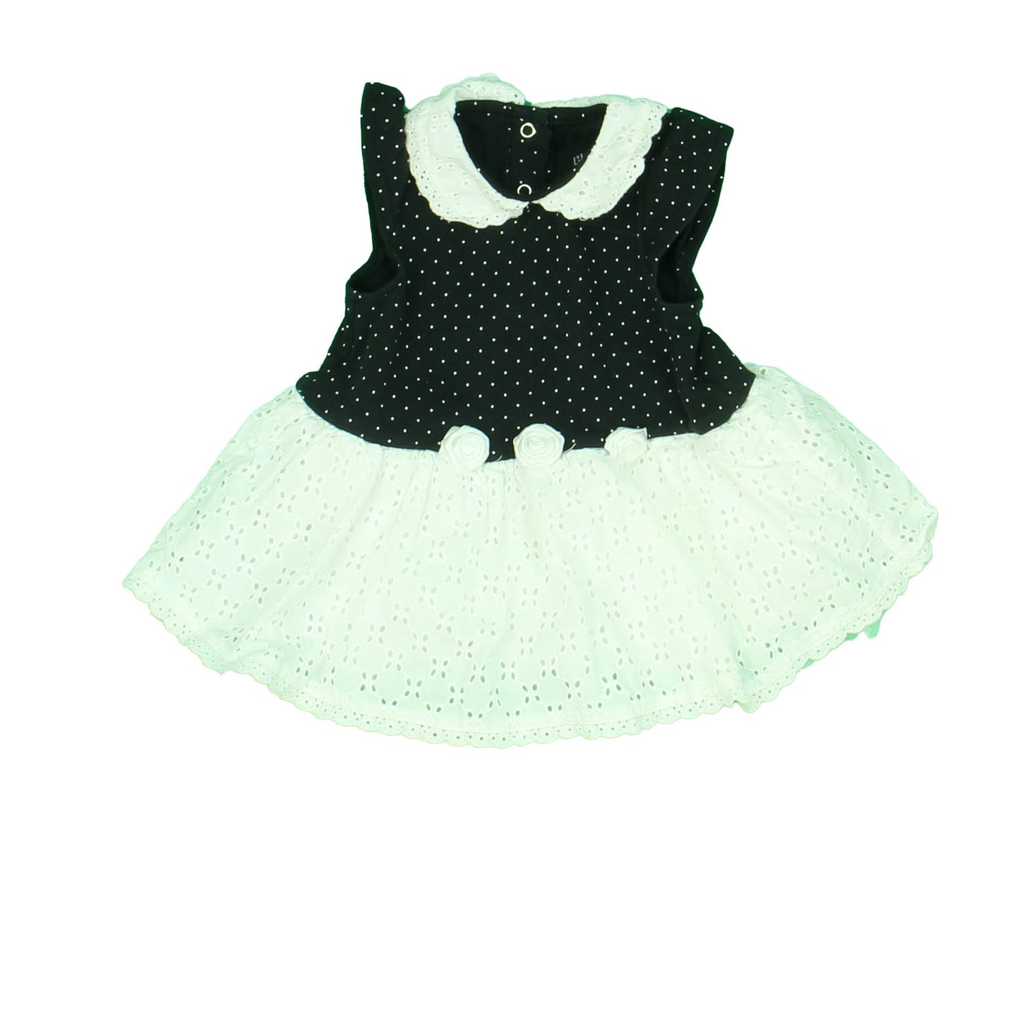 Little Me Girls Black | White Dress Size: 9 Months Black | White
