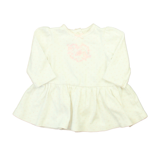 Little Me Girls White | Pink Long Sleeve Shirt Size: 9 Months White | Pink
