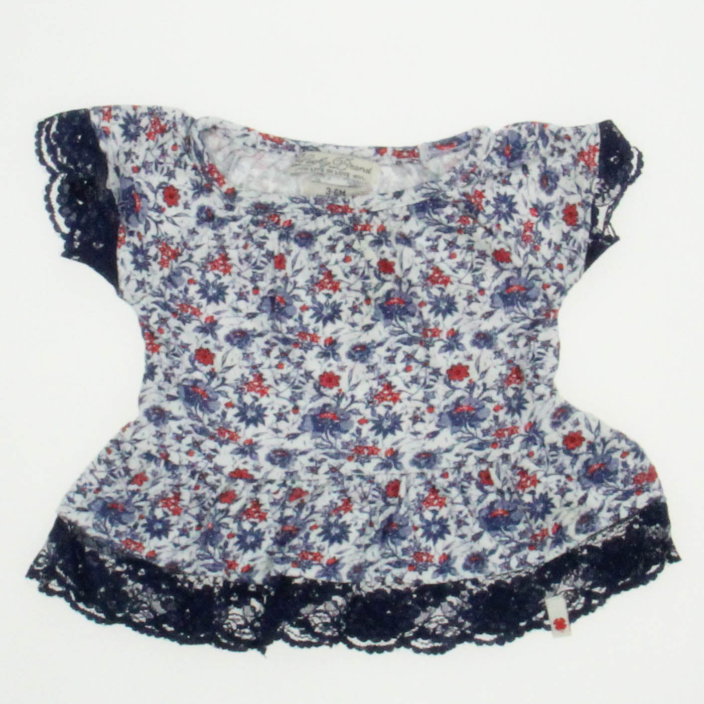 Lucky Brand Girls Red | White | Blue Dress Size: 3-6 Months Red | White | Blue