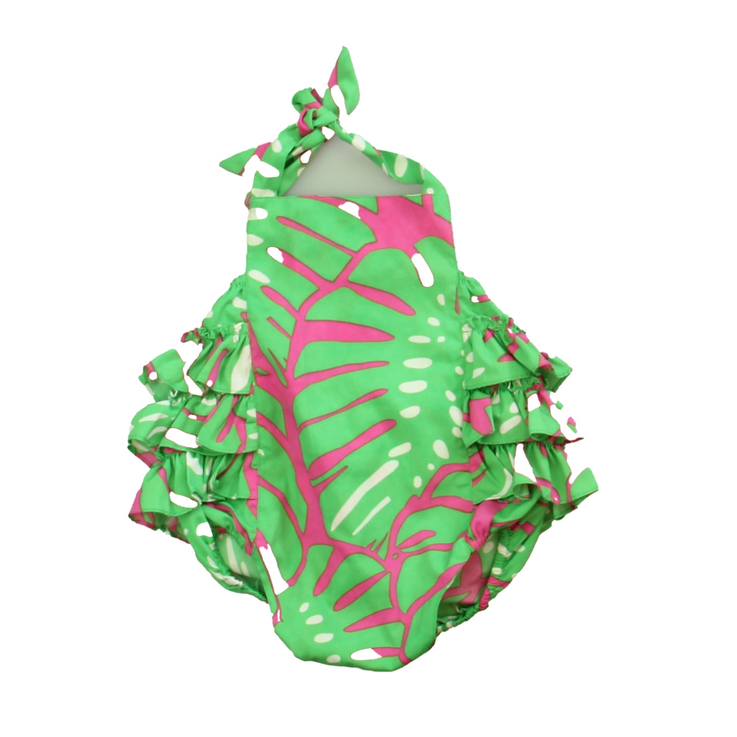 Masala Baby Girls Green | Pink Romper Size: 18-24 Months Green | Pink