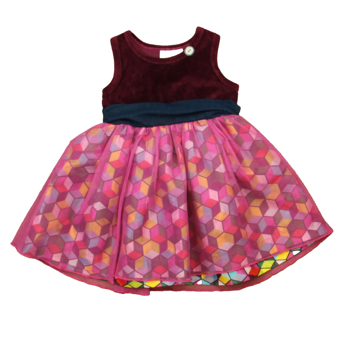 Matilda Jane Girls Purple | Pink | Navy Dress Size: 12 Months Purple | Pink | Navy