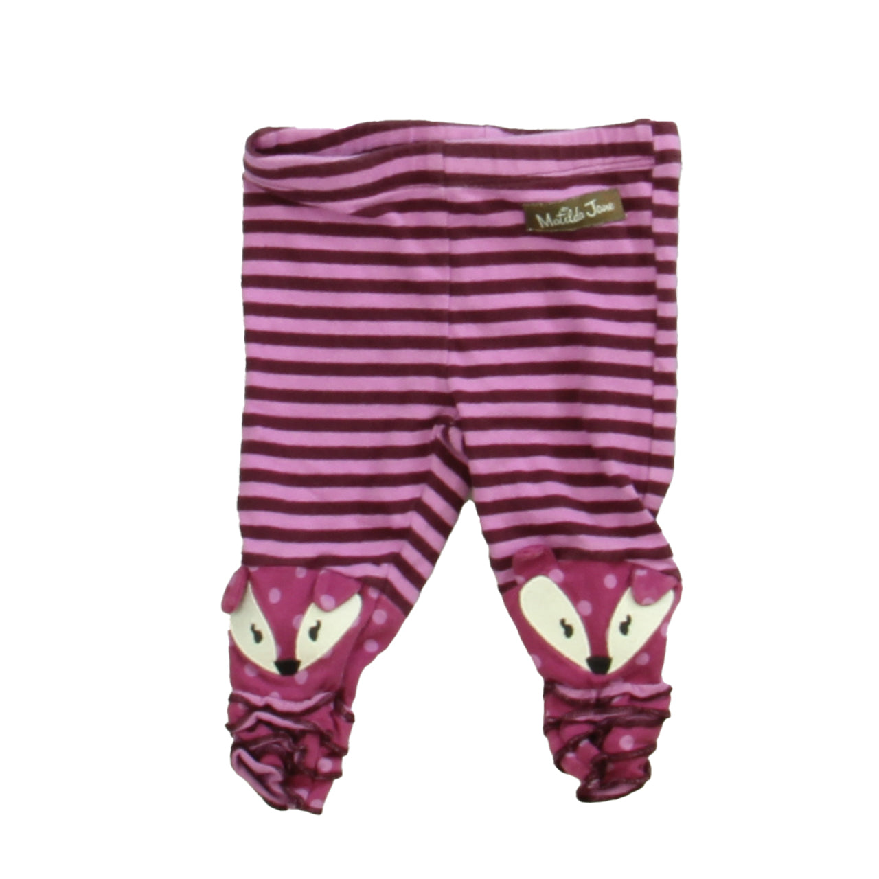 Matilda Jane Girls Pink | Stripes Leggings Size: 3-6 Months Pink | Stripes