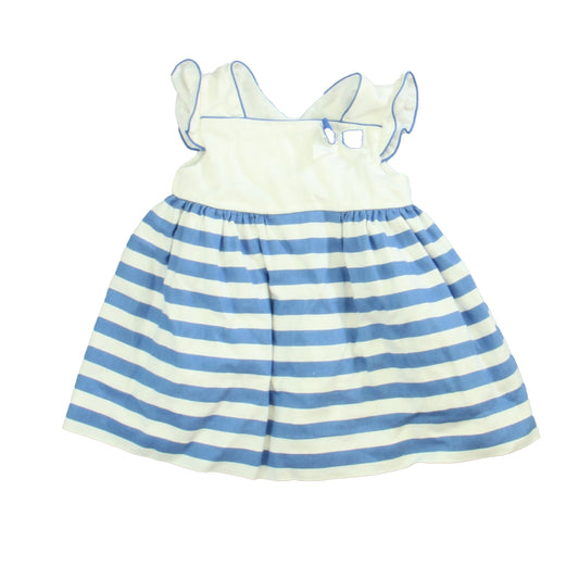 Mayoral Girls Blue | White Dress Size: 12 Months Blue | White
