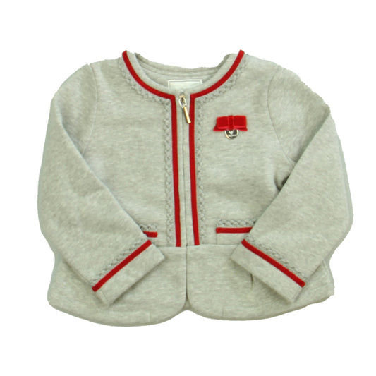 Mayoral Girls Gray | Red Jacket Size: 12 Months Gray | Red