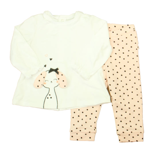 Mayoral Girls White | Pink | Black Apparel Sets Size: 4-6 Months White | Pink | Black