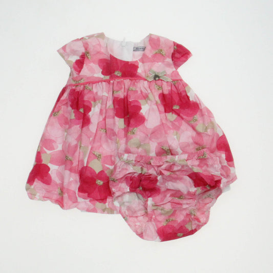 Mayoral Girls Pink | Floral Dress Size: 9 Months Pink | Floral