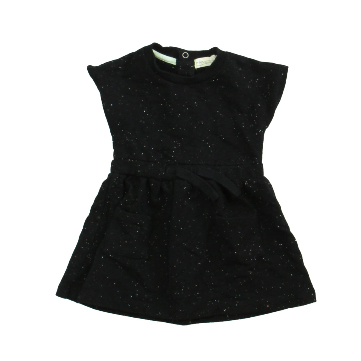 Miles Girls Black Dress Size: 6 Months Black