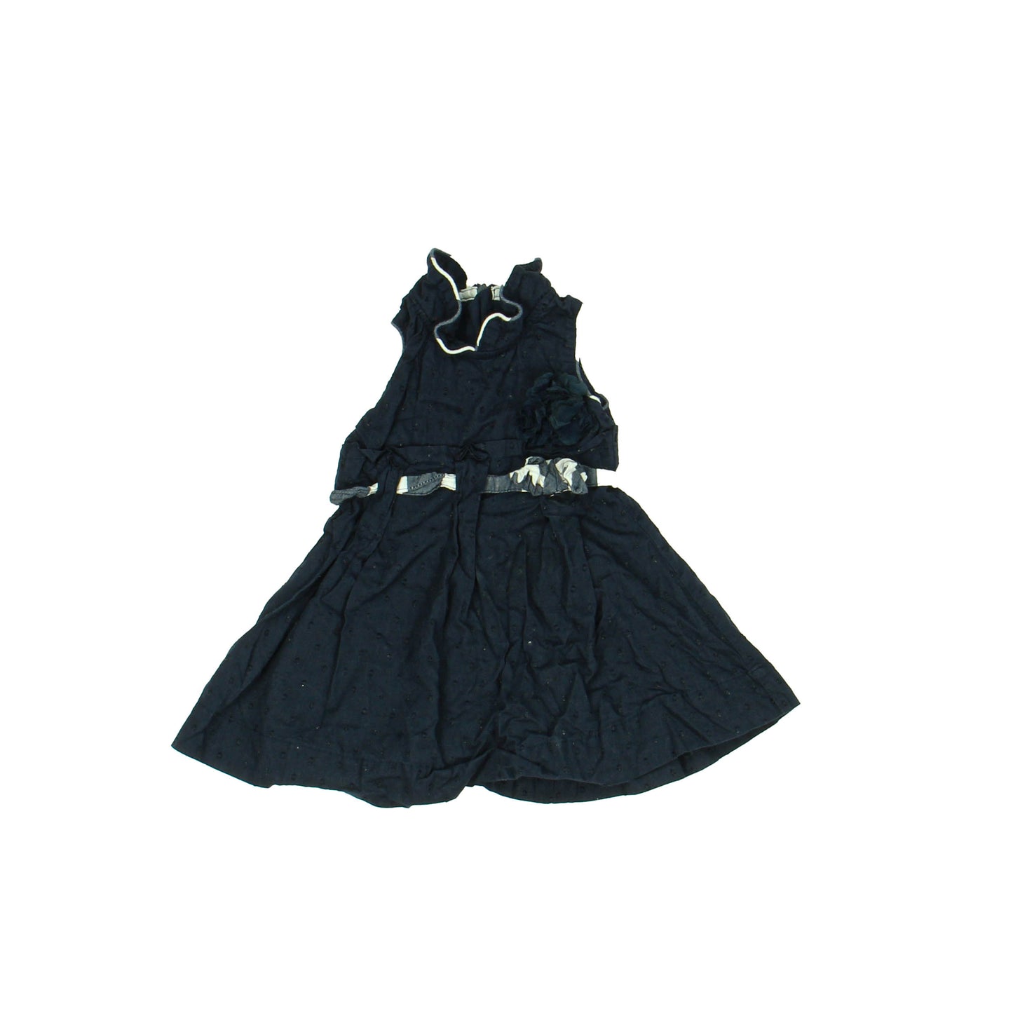 Milon Girls Navy Dress Size: 6 Months Navy