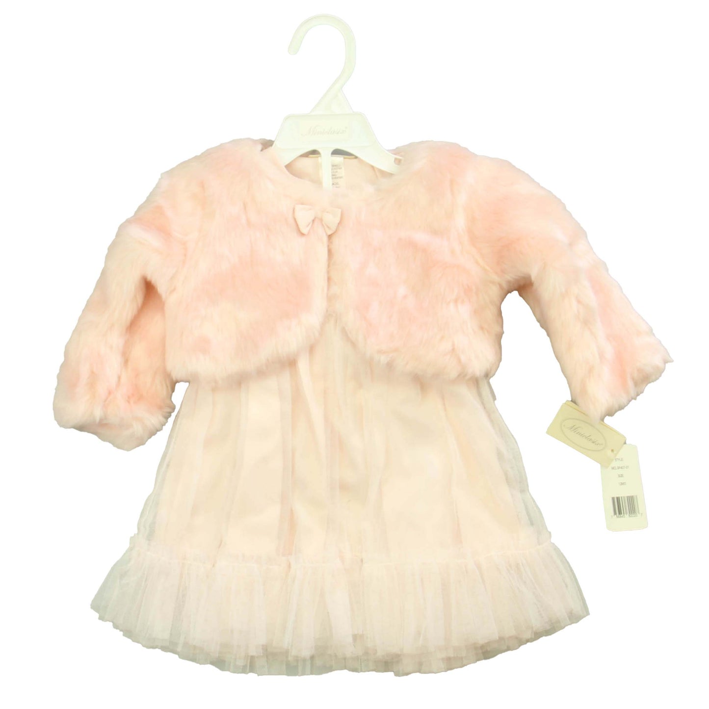 Miniclasix Girls Pink Dress Size: 12 Months