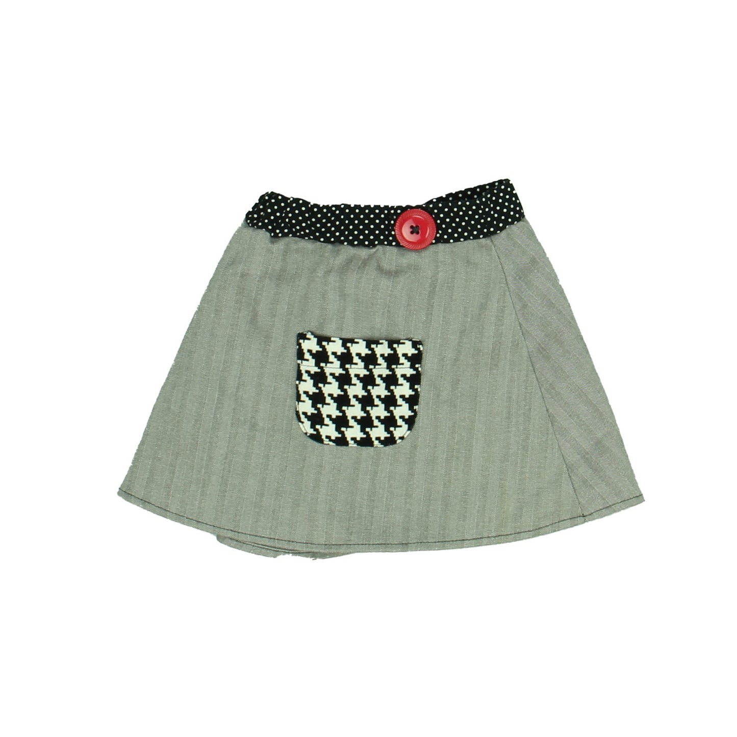 Misha Lulu Girls Black | Grey | White Skirt Size: 12-18 Months Black | Grey | White