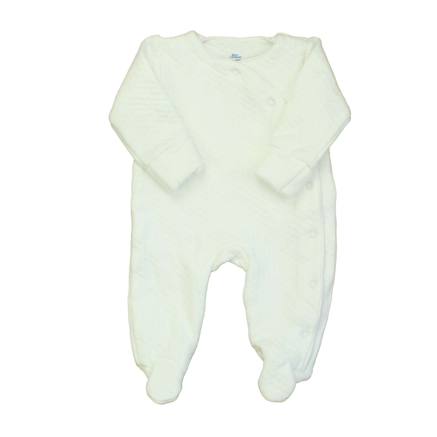 Mon Caramel Boys White 1-piece footed Pajamas Size: 3 Months White