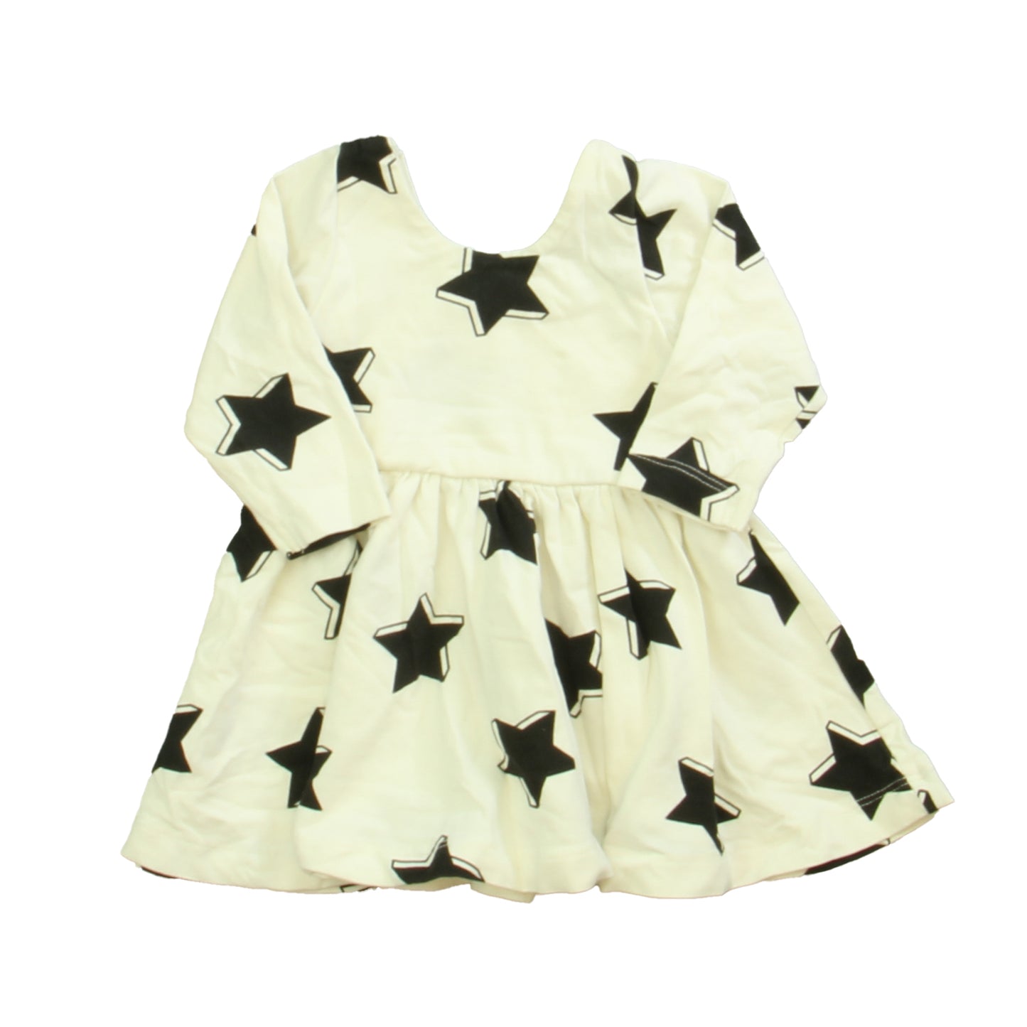 Monica + Andy Girls White | Black Stars Dress Size: 0-6 Months White | Black Stars