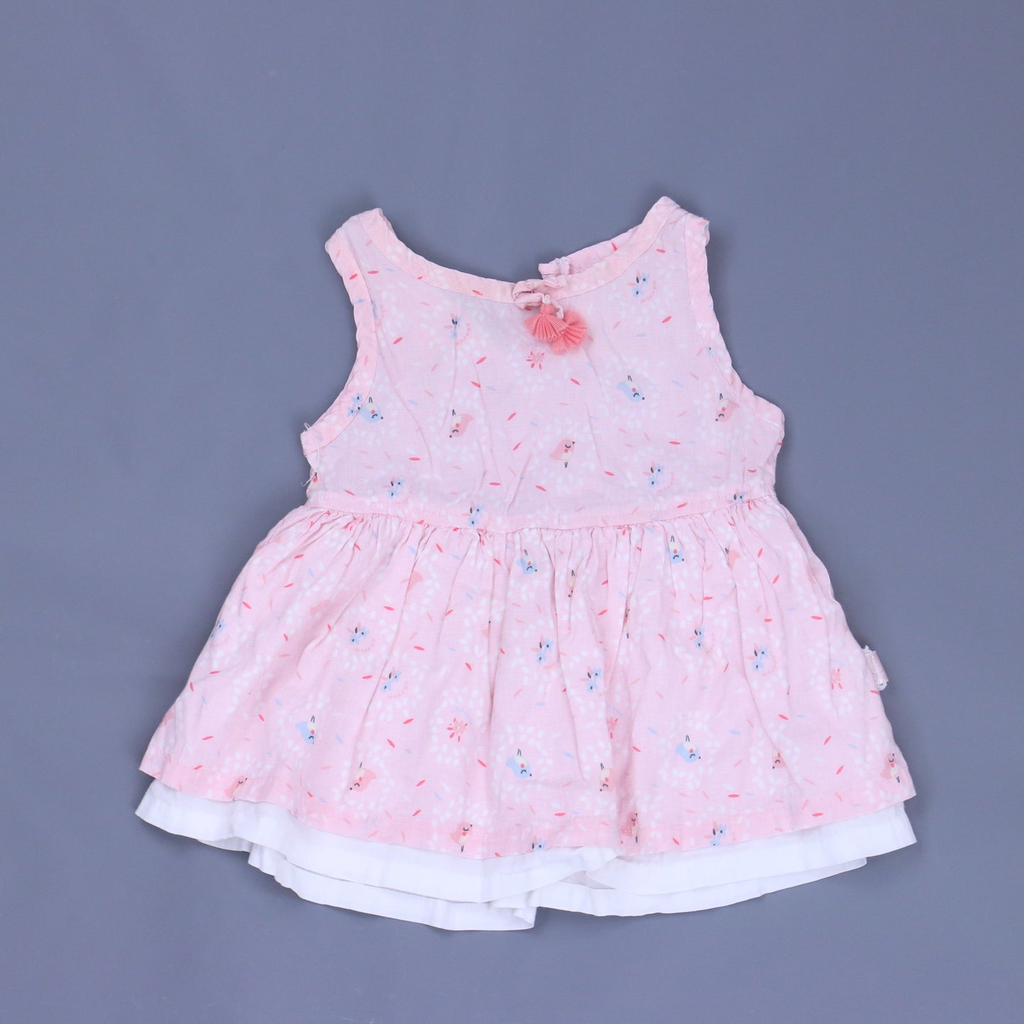 Moonya Girls Pink Dress Size: 12 Months Pink