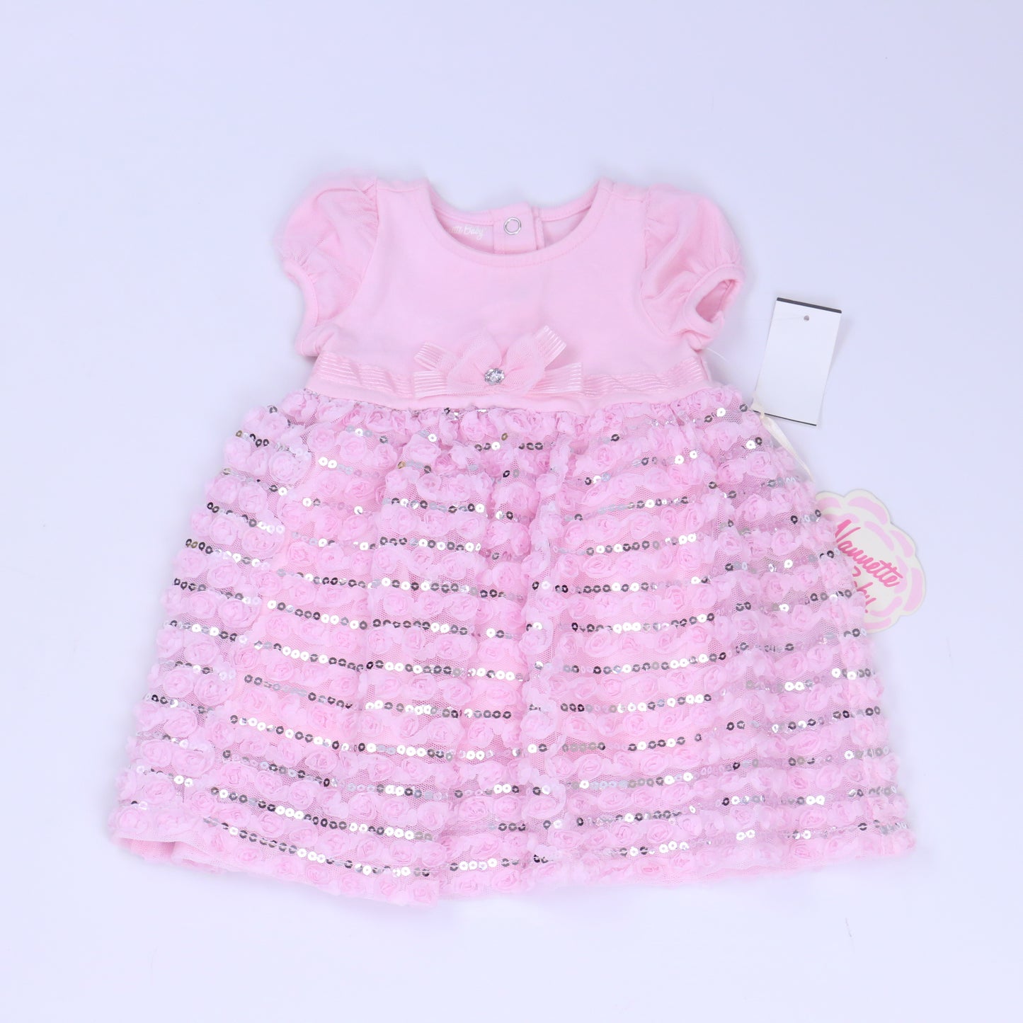 Nannette Baby Girls Pink Dress Size: 6-9 Months Pink