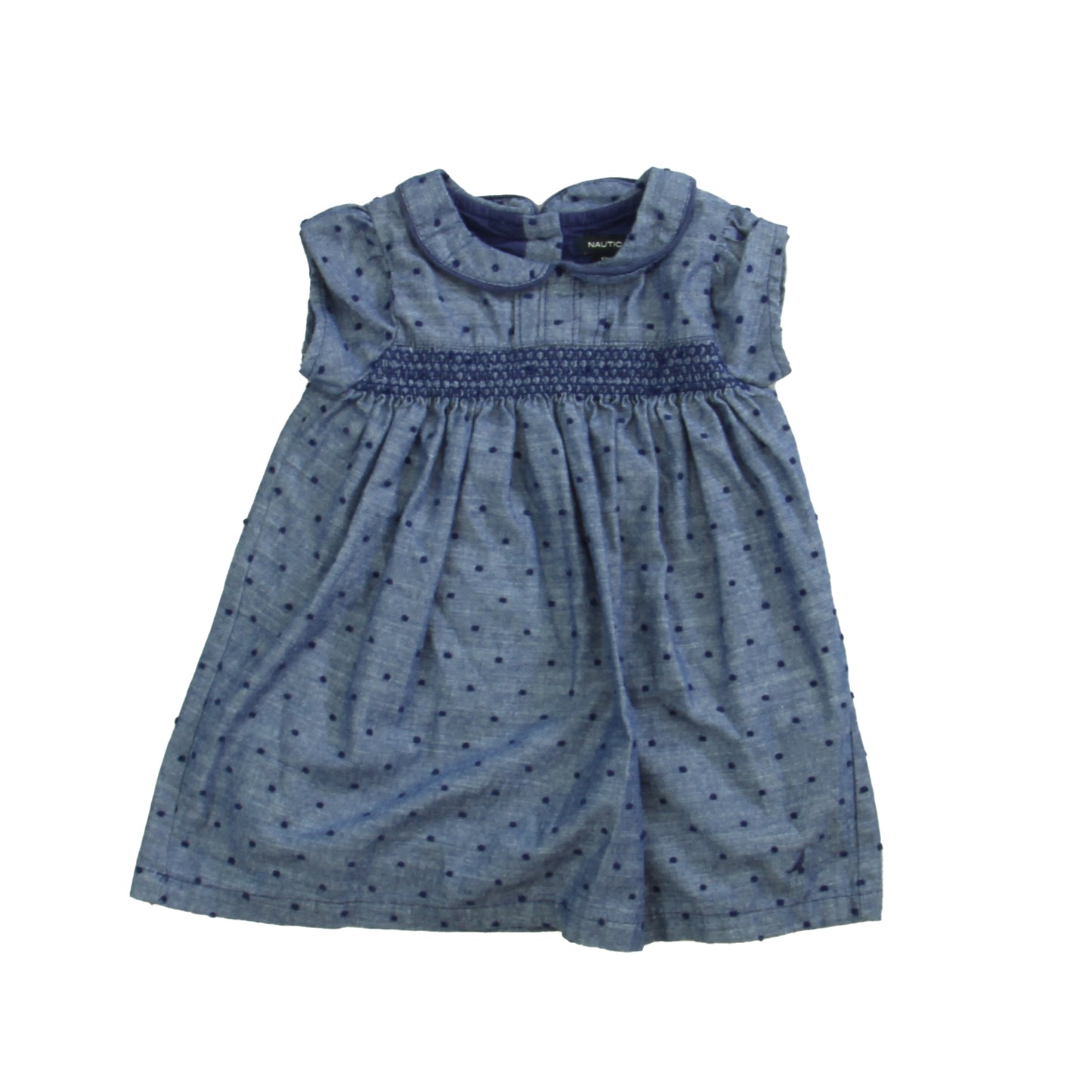 Nautica Girls Blue Dress Size: 12 Months Blue